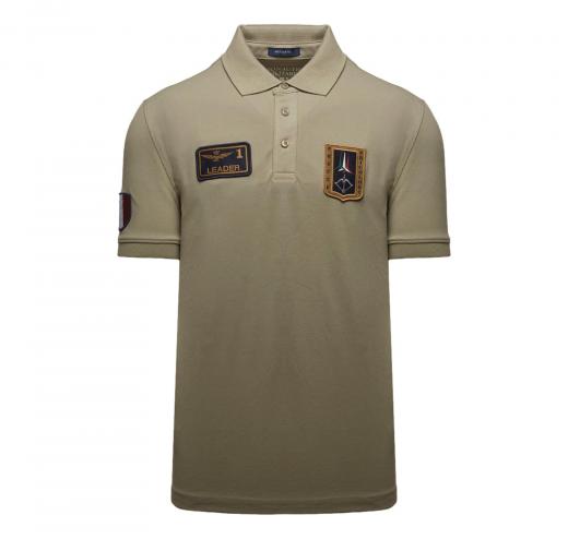 AERONAUTICA MILITARE Polo Uomo Frecce Tricolori Con Patch PO1927UP00191 Colore Beige