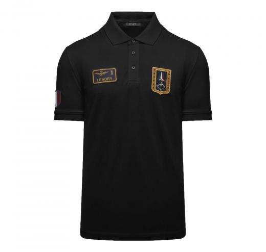 AERONAUTICA MILITARE Polo Uomo Frecce Tricolori Con Patch PO1927UP00191 Colore Nero