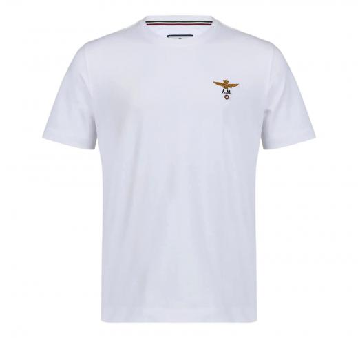 AERONAUTICA MILITARE T Shirt Uomo Girocollo Basica Manica Corta 261TS1580UJ00372 Colore Bianco