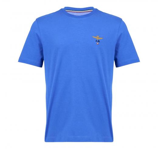 AERONAUTICA MILITARE T Shirt Uomo Girocollo Basica Manica Corta 261TS1580UJ00372 Colore Azzurro
