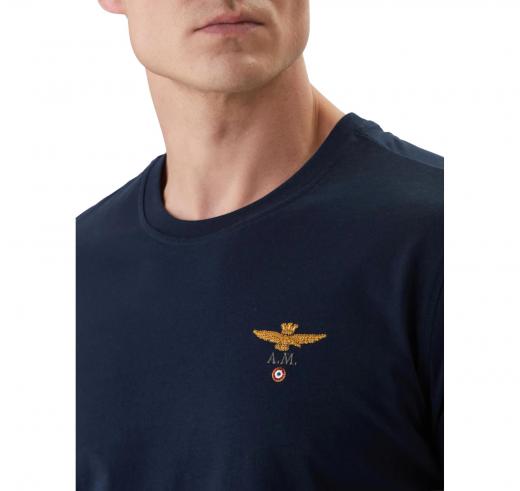 AERONAUTICA MILITARE T Shirt Uomo Girocollo Basica Manica Corta 261TS1580UJ00372 Colore Blu
