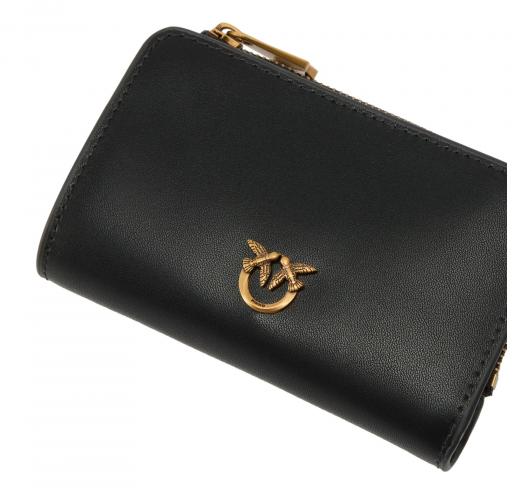 PINKO Portafoglio Donna Mini Wallet In Pelle 106206 Colore Nero Z99Q