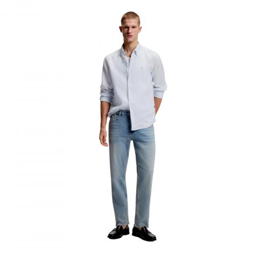 BOSS Camicia Uomo Regular Fit In Lino A Righe H LIAM BD E C1 261 50560595 Colore Righe Azzurre
