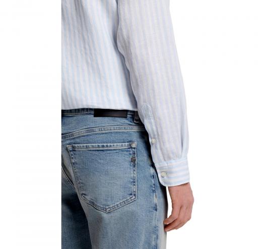BOSS Camicia Uomo Regular Fit In Lino A Righe H LIAM BD E C1 261 50560595 Colore Righe Azzurre
