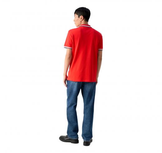 BOSS Polo Uomo Paddy In Pique Di Cotone Regular Fit 50469055 Colore Rosso
