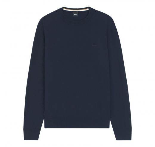 BOSS Maglione Uomo Cotone Girocollo Regular Fit Blu Scuro Upacas-L 50556344