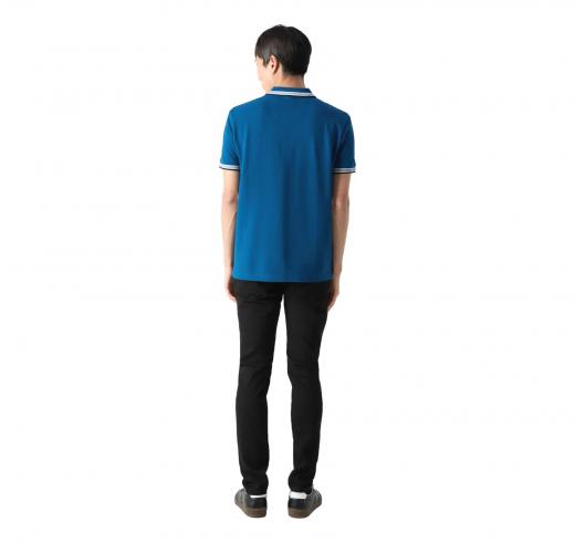 BOSS Polo Uomo Paddy In Pique Di Cotone Regular Fit 50469055 Colore Blu