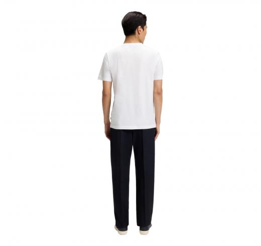 BOSS T Shirt Uomo In Jersey Di Cotone Con Logo Thompson 01 50468347 Colore Bianco