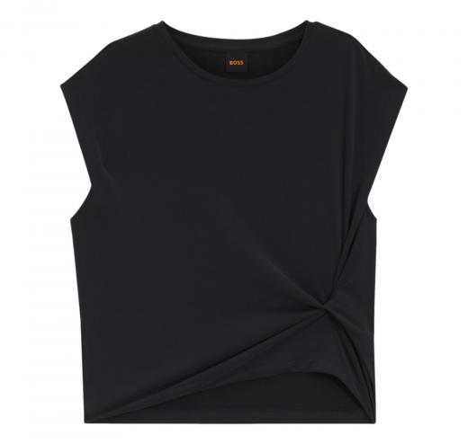 BOSS T Shirt Donna In Jersey Con Dettaglio Twist Laterale C Ebony 50553458 Colore Nero
