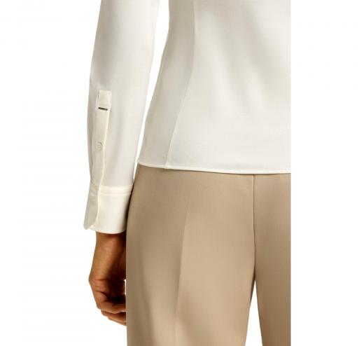 BOSS Camicia Donna Extra Slim In Jersey Di Cotone Bronta Tuesday 50543691 Colore Crema