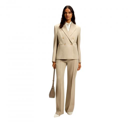 BOSS Camicia Donna Extra Slim In Jersey Di Cotone Bronta Tuesday 50543691 Colore Crema
