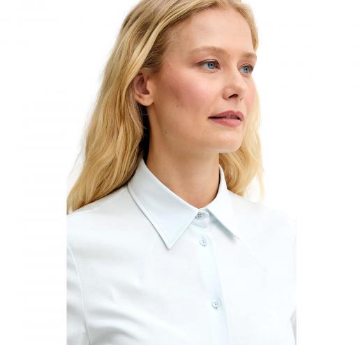 BOSS Camicia Donna Extra Slim In Jersey Di Cotone Bronta Tuesday 50543691 Colore Celeste