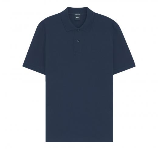 BOSS Polo Uomo Pallas 50553564 Blu Cotone Pique Regular Fit