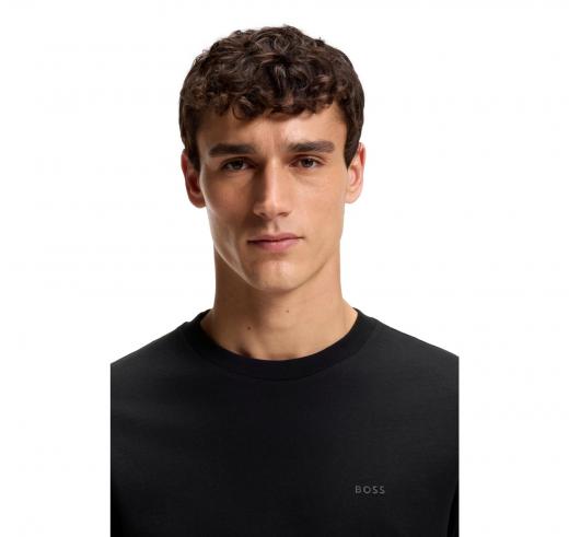 BOSS T Shirt Uomo In Jersey Di Cotone Con Logo Thompson 01 50468347 Colore Nero
