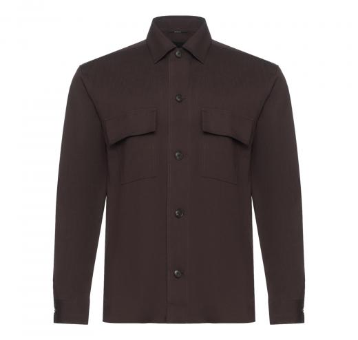 BOSS Camicia Uomo In Lino Relaxed  Fit Con Tasche P CAI K 2P 261 50561419 Colore Marrone