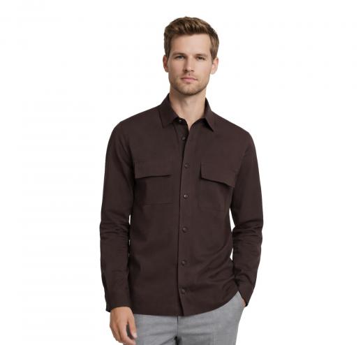 BOSS Camicia Uomo In Lino Relaxed  Fit Con Tasche P CAI K 2P 261 50561419 Colore Marrone