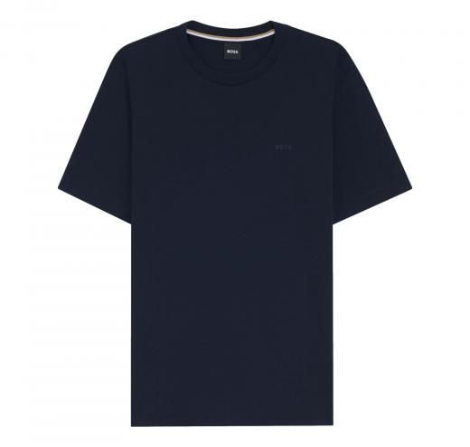 BOSS T Shirt Uomo In Jersey Di Cotone Con Logo Thompson 01 50468347 Colore Blu Scuro 404