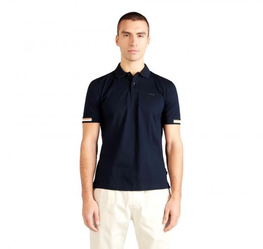 BOSS Polo Uomo In Cotone Pique Regular Fit Parlay 147 50467113 Colore Blu Scuro