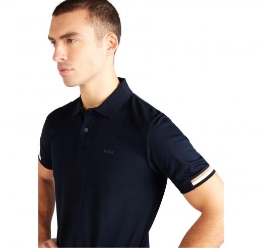 BOSS Polo Uomo In Cotone Pique Regular Fit Parlay 147 50467113 Colore Blu Scuro
