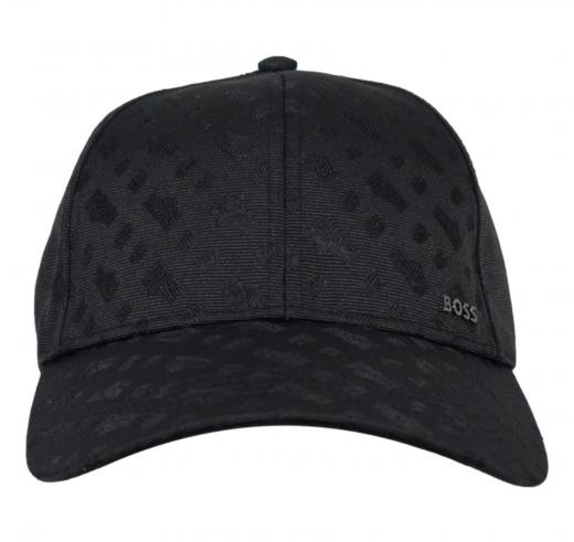 BOSS Cappellino Uomo In Tessuto Lavorato Con Monogrammi Zed M 50560339 Colore Nero