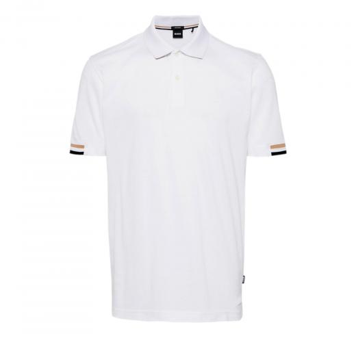 BOSS Polo Uomo In Cotone Pique Regular Fit Parlay 147 50467113 Colore Bianco