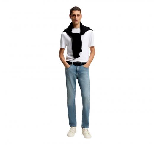 BOSS Jeans Uomo Delaware Slim Fit Blu Denim Stretch H-Delaware 50524017