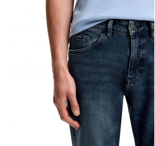 BOSS Jeans Uomo Maine Regular Fit Blu Denim Stretch H-Re.Maine 50524015