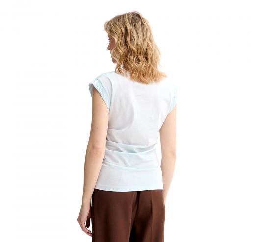 BOSS T Shirt Donna Con Scollo a V Evka 50557376 Colore Azzurro Chiaro