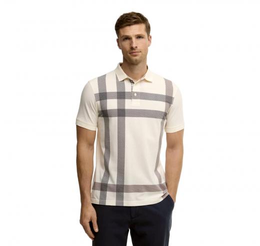 BARBOUR Polo Uomo Blaine Oversized Tartan MML1117WH32 Beige Chiaro