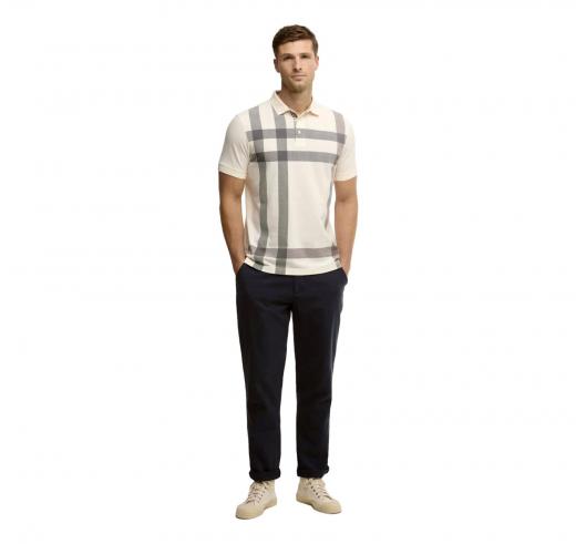 BARBOUR Polo Uomo Blaine Oversized Tartan MML1117WH32 Beige Chiaro