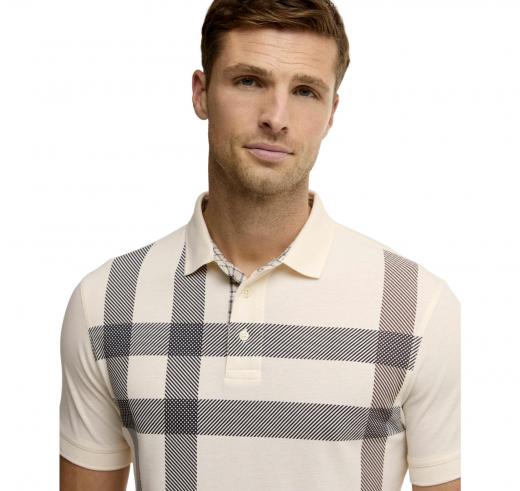 BARBOUR Polo Uomo Blaine Oversized Tartan MML1117WH32 Beige Chiaro