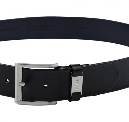 BOSS Cintura Connio in Pelle Brandizzato Sul Passante 50475116 Nero