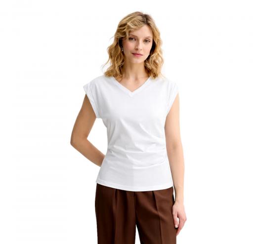 BOSS T Shirt Donna Con Scollo a V Evka 50557376 Colore Bianco