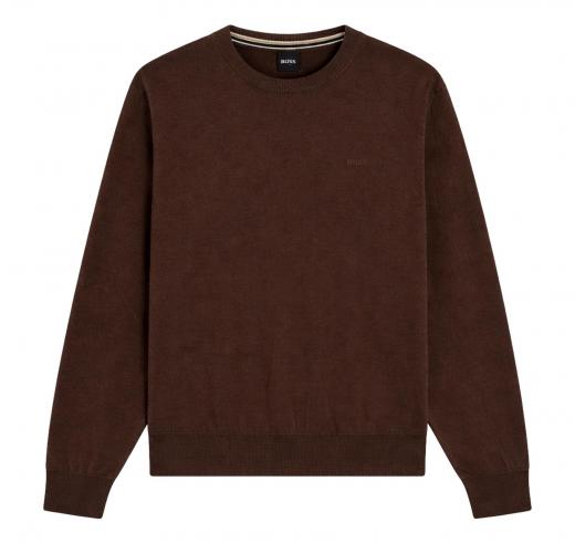 BOSS Maglione Uomo Cotone Girocollo Regular Fit Marrone Upacas-L 50556344