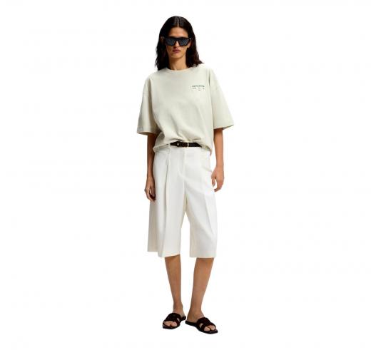 BOSS Bermuda Donna In Cotone E Lino Elegante C Talarina1 50559835 Colore Bianco