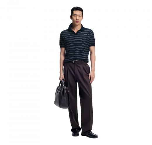 BOSS Maglia Uomo A Righe Orizzontali In Misto Cotone H Narciso 50560483 Colore Blu Scuro