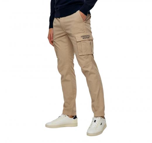 AERONAUTICA MILITARE Pantaloni Uomo Cargo Slim Fit 261PA1329UCT02443 Colore Beige