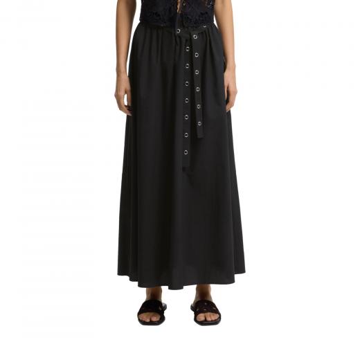 BOSS Gonna Donna Maxi In Popeline Di Cotone Con Cintura Ad Occhielli C Vidol 50559088 Colore Nero