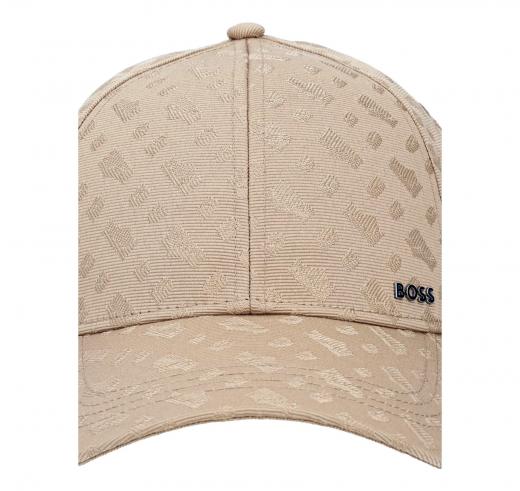 BOSS Cappellino Uomo In Tessuto Lavorato Con Monogrammi Zed M 50560339 Colore Beige