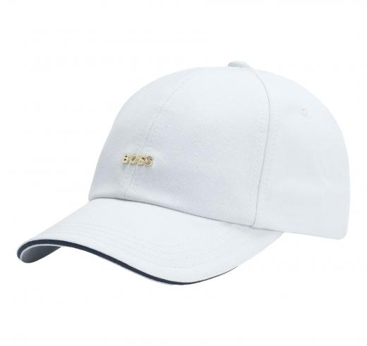 BOSS Cappellino Donna In Twill Di Cotone Con Logo In Metallo Regolabile Ari ME 50533367 Colore Celeste