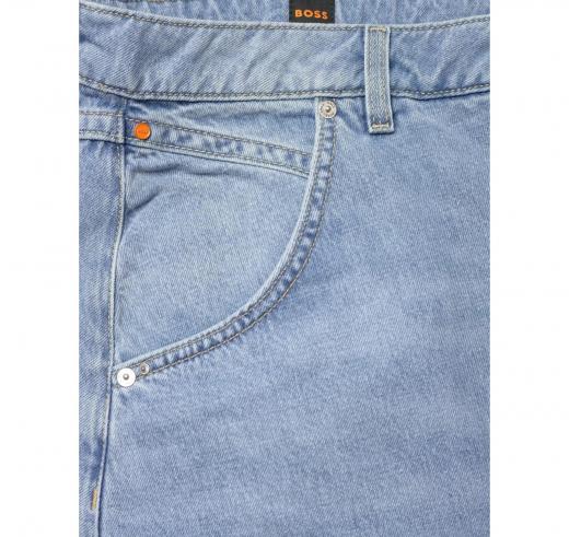 BOSS Jeans Donna Gamba Larga In Cotone C Slouchy Baloon 50558676 Colore Celeste