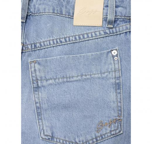 BOSS Jeans Donna Gamba Larga In Cotone C Slouchy Baloon 50558676 Colore Celeste