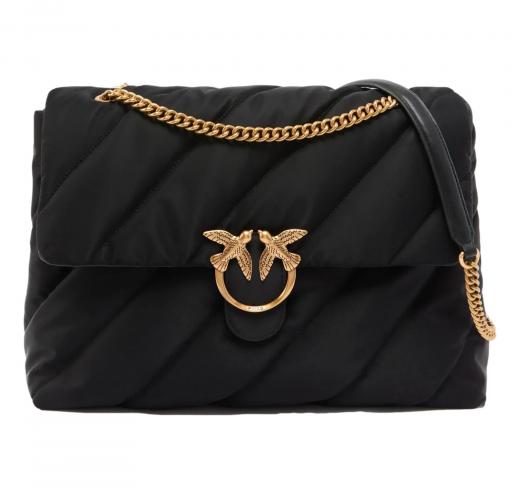 PINKO Borsa Donna Love Puff Extra In Nylon Trapuntato 103347 Colore Nero Z99Q