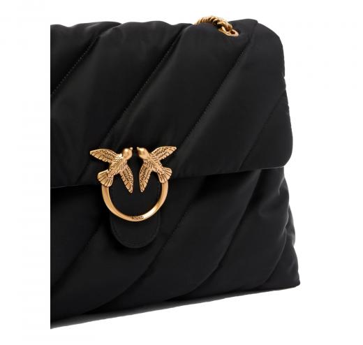 PINKO Borsa Donna Love Puff Extra In Nylon Trapuntato 103347 Colore Nero Z99Q