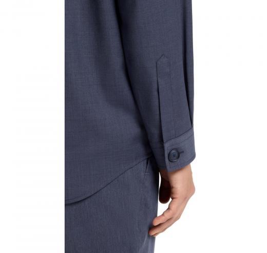 BOSS Sovracamicia Uomo Relaxed Fit In Lana Vergine Lavabile P Carper OS WG 262 50561628 Colore Blu