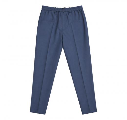 BOSS Pantalone Uomo Relaxed Fit Blu Lana Vergine Lavabile P-PhilC 262 50561975