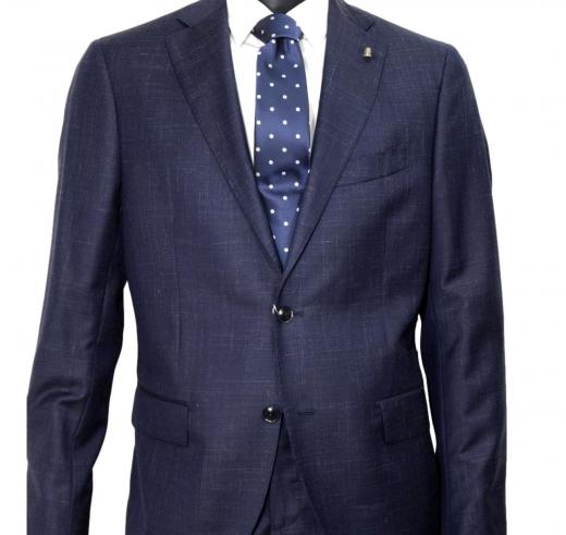 SARTORIA LATORRE Abito Uomo Blu Tramato DROP 8R MOD. AO88EF