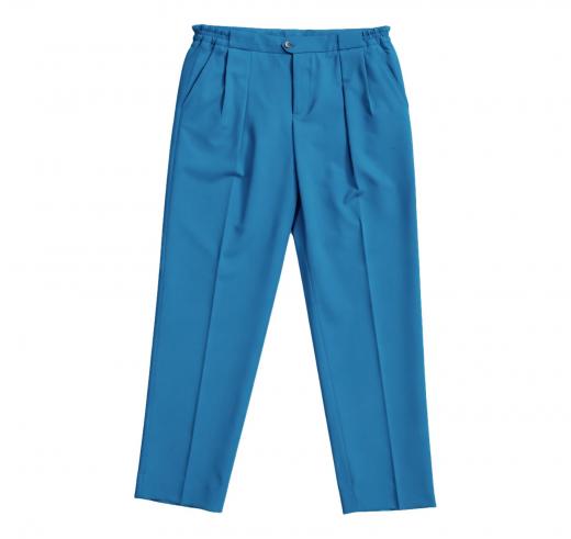 SIMBOLS Abito Uomo Doppiopetto Azzurro Drop 7 Elasticizzato Made in Italy Elegante