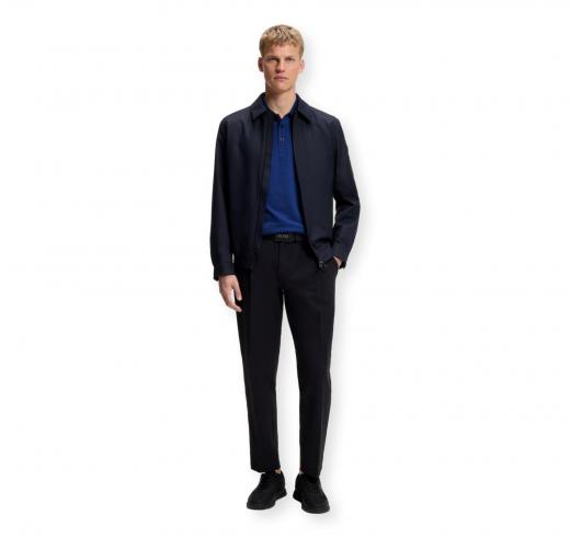 BOSS Polo Uomo Paddy In Pique Di Cotone Regular Fit 50469055 Colore Blu Scuro