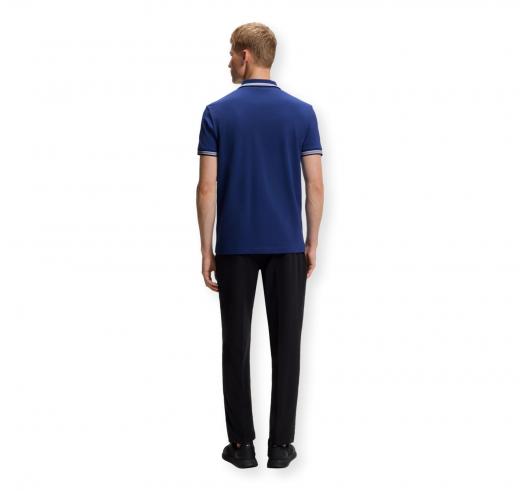 BOSS Polo Uomo Paddy In Pique Di Cotone Regular Fit 50469055 Colore Blu Scuro